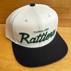 MITCHELL & NESS NCAA FLORIDA A&M RATTLERS CHAINSTITCH SCRIPT SNAPBACK HAT NEW